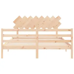 Berkfield Bed Frame with Headboard 160x200 cm Solid Wood