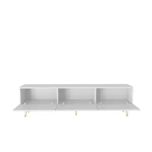 Milagro Modern Tv Unit Tv Stand Gloss White&Gold