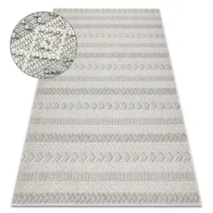 Carpet JERSEY 19243 grey - Chevron, structural, loop BOHO  160x220 cm