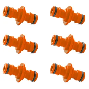 Double Male Hose Connector Coupler Extender for Join Garden Hose Pipe Tube (Pack of 6)