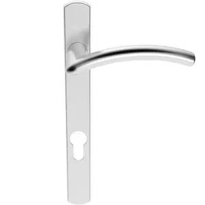 Multi-Point Locking Door Handle EURO PROFILE Slim Arched Satin Chrome RIGHT HAND