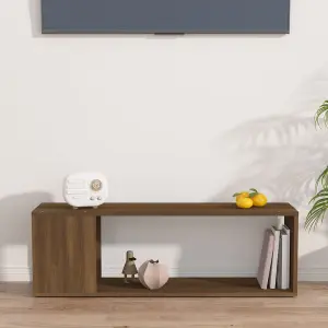 Berkfield TV Cabinet Brown Oak 100x24x32 cm Engineered Wood