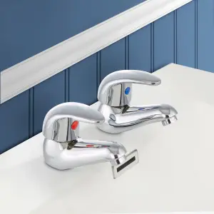 Nes Home Dame Basin and Bath Mono Mixer Filler Taps Chrome