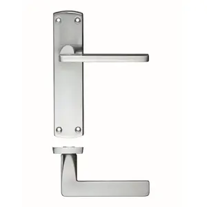 Leon Latch Door Handle (Set of 2) Satin Chrome