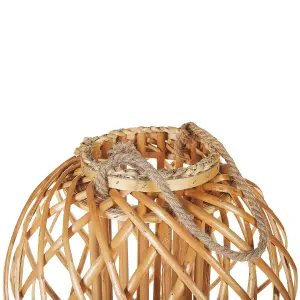 Beliani Rustic Lantern SAMOA Wood Natural