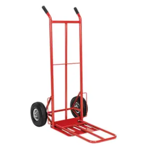 CST990 Heavy Duty Folding Toe Sack Truck with Pneumatic Wheels, 250Kg Capacity