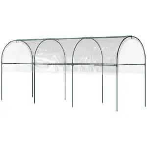 Outsunny Tomato Greenhouse with Top Tap, Pointed Bottom and Guy Ropes, Clear