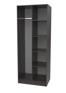 Madrid Open Wardrobe in Black Ash (Ready Assembled)