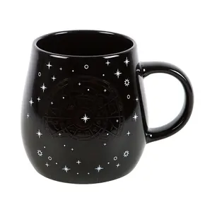 Something Different Astrology Wheel Heat Changing Mug Black (One Size)