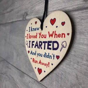 Joke Anniversary Gift For Him Her Wood Heart Funny Girlfriend Boyfriend Gift Keepsake