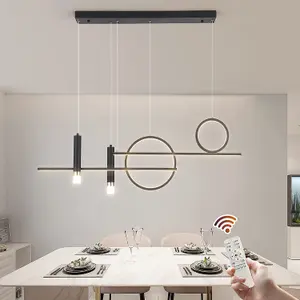 Garwarm Black Metal Modern LED Pendant Light