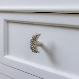 Melody Maison Silver Hammered Crescent Moon Drawer Knob