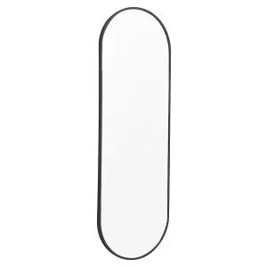 Black Oval Wall Mounted Framed Full Length Mirror Dressing Mirror 50 x 150 cm