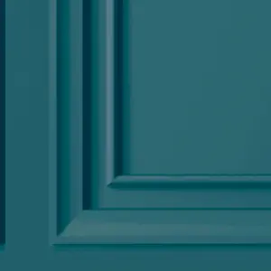 Fresco Wood Panelled Teal Wallpaper