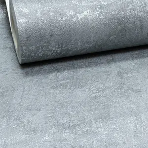 Charcoal Slate Grey Metallic Industrial Texture Silver Distressed Concrete New