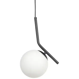 Glass Pendant Lamp Black WAPITI