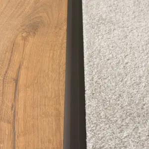 Anodised aluminium z edge carpet profile door floor bar trim 1000mm x 35mm c69 brown