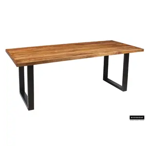 Rectangular Dining Table Mango Natural  / 76 H x 180 L x 90 W cm