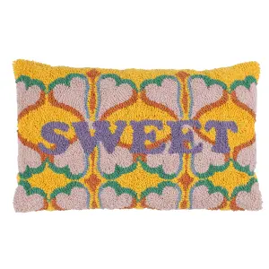 Heya Home Sweet Knitted Feather Filled Cushion