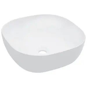 Belfry Bathroom Dobbins 425mm L x 425mm W Ceramic Square Sink White