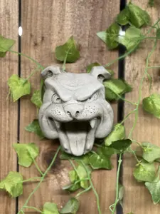 Bulldog Head Stone Wall Plaque