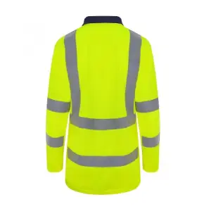 PRO RTX High Visibility Mens Long Sleeve Polo Shirt