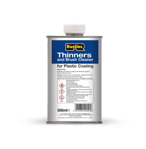 Rustins Thinners and Brush Cleaner for Plastic Coating 500ml