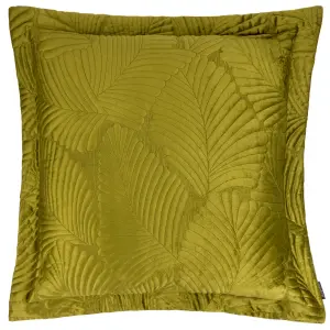 Paoletti Palmeria Quilted Velvet Polyester Filled Cushion