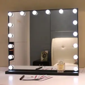 Hollywood Makeup Vanity Mirror with 16 LED Dimmable Bulbs Touch Control 62cm (W) x 12cm (D) x 52cm (H)