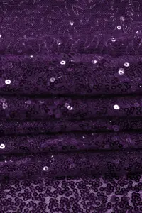 Neel Blue Shiny Fabric Sequin Backdrop Glitter Curtain, Purple - 4ft x 9ft