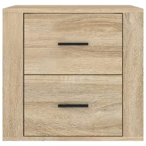 Berkfield Wall-mounted Bedside Cabinet Sonoma Oak 50x36x47 cm