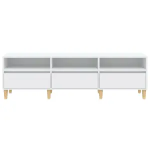 Berkfield TV Cabinet White 150x30x44.5 cm Engineered Wood