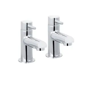 Bristan Mios 3/4 inch Bath Taps Chrome Pair Deck Mount Bathroom Tap Sinks Shower