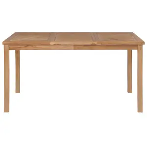 Berkfield Garden Table 150x90x77 cm Solid Teak Wood