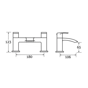 Tyrell Polished Chrome Deck-mounted Bath Filler Tap