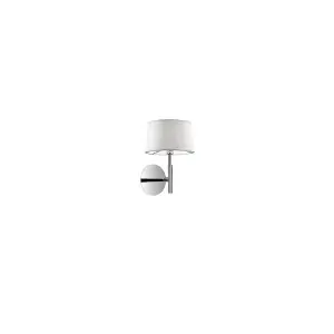 Luminosa Hilton 1 Light Indoor Wall Light Chrome White, G9