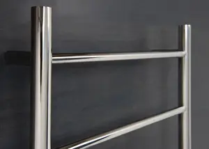 Rinse Bathrooms Stainless Steel Electric Heated Warmer Heated Towel Rail Wall Mounted Straight - 800x500mm Chrome