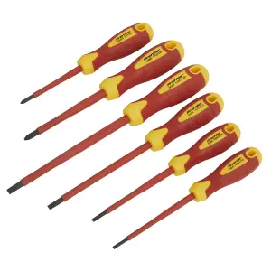 Sealey Screwdriver Set 6 Pieces VDE Approved Chrome Vanadium Steel AK6130