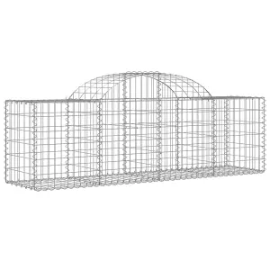 Berkfield Arched Gabion Baskets 7 pcs 200x50x60/80 cm Galvanised Iron