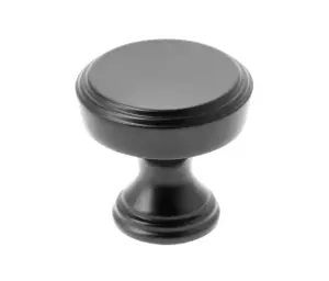 Kitchen Cupboard Cabinet Door Drawer Round Knob Handle Sonet by GTV Black Matt