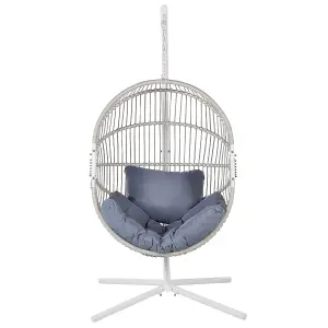 Hanging Chair with Stand ACRI PE Rattan White