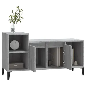 Berkfield TV Cabinet Grey Sonoma 100x35x55 cm Engineered Wood