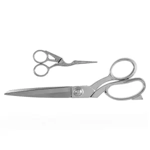 Scissors: Gift Set: Dressmaking (25cm) and Embroidery (11.5cm): Silver