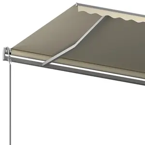 Berkfield Freestanding Manual Retractable Awning 600x350 cm Cream