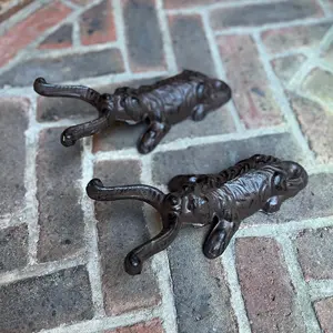 Set of 2 Cast Iron Dog Shape Garden & Patio Boot Jacks