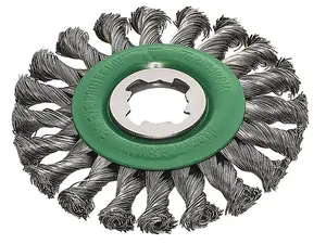 Lessmann 472.81X X-Lock Stainless Steel Knot Wheel Brush 115mm Non Spark