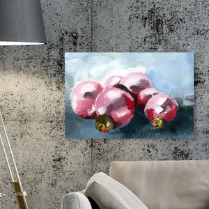 Pink Ornaments - Wrapped Canvas Print 61 cm H x 91.4 cm W x 3.8 cm D