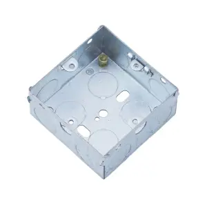 Dencon Securlec 1 Gang Metal Box (Pack of 10) Silver (One Size)