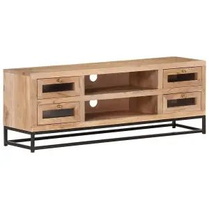 Berkfield TV Cabinet 110x30x40 cm Solid Acacia Wood