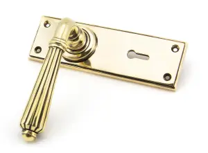 From The Anvil Aged Brass Hinton Lever Lock Set